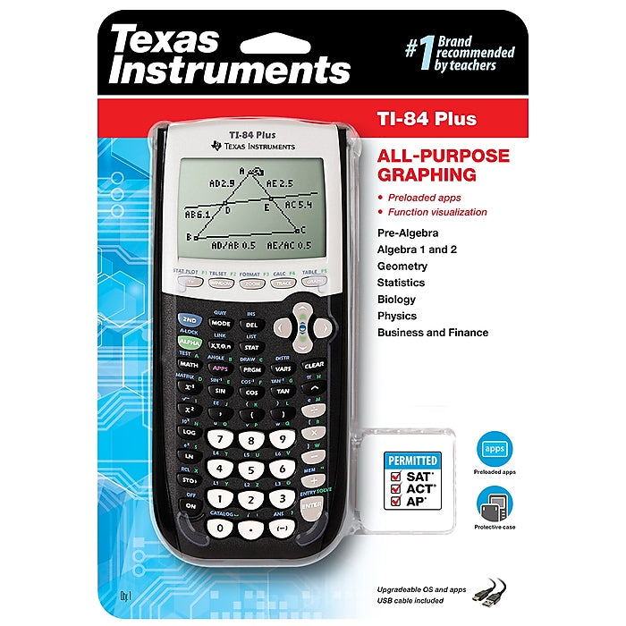 Texas Instruments TI-84 PLUS Graphing Calculator, Black