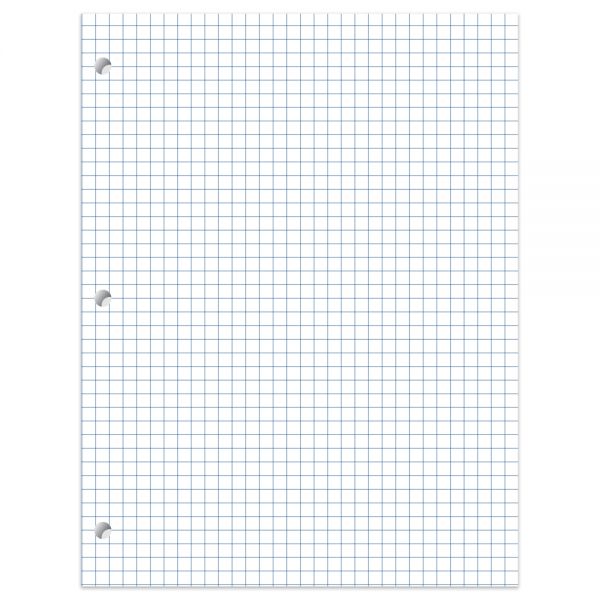 Quadrille-Ruled Notebook Graph Paper, 8" x 10 1/2", White, Pack Of 80 Sheets