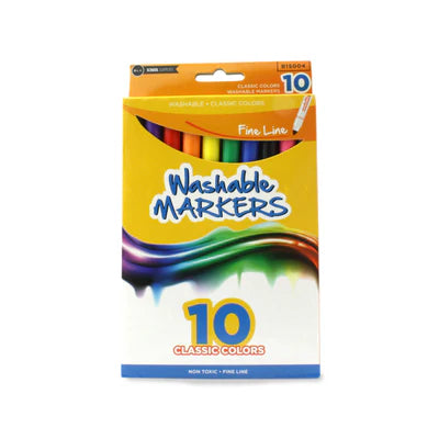 Fine Line Washable Markers, 10pk