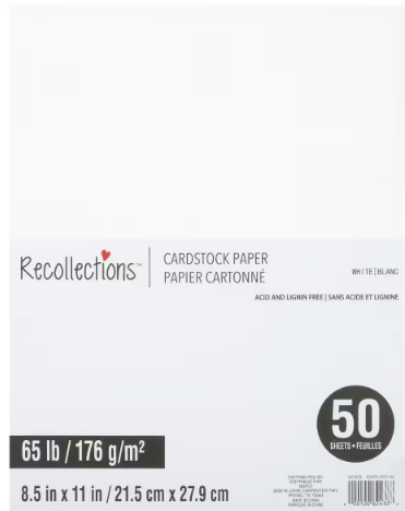 8.5" x 11" Cardstock Paper by Recollections™, 50 Sheets