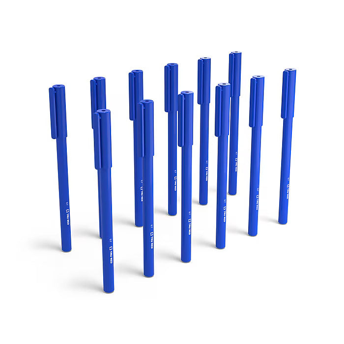 True Red Ballpoint Pen - 1.0mm - 12 Pack - Medium Point - Blue - Comfort Grip